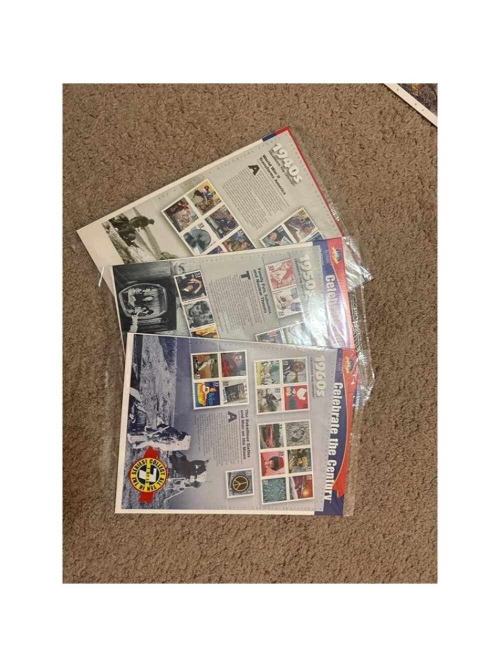 1949, 1950 and 1960s celebrate the century stamps